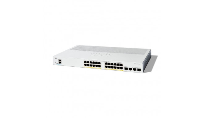 Cisco Catalyst 1200-24P-4X Smart Switch, 24 Port GE, PoE, 4x10GE SFP+, Limited Lifetime Protection (