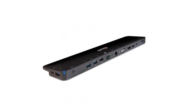 CLUB3D USB Type C 3.2 Gen1 kolmekordne ekraan Dynamic PD laadimisdokk 100W PD toiteadapter