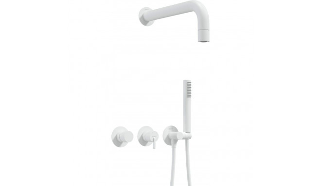Concealed shower set with hand shower - with horizontal mixer