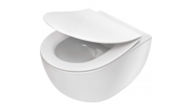 Rimless wall-hung toilet