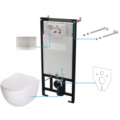 6-ühes peidetud WC-komplekt