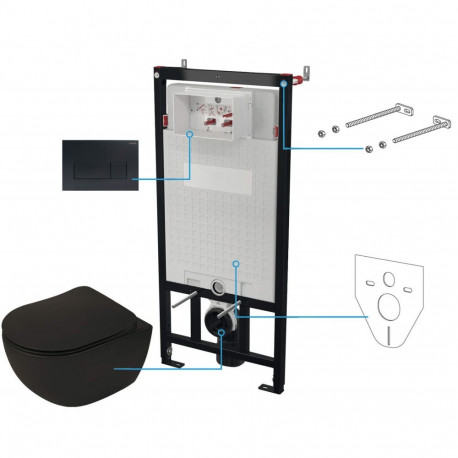 6-in-1 concealed toilet set