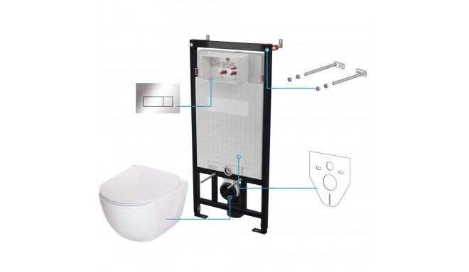 6-in-1 concealed toilet set