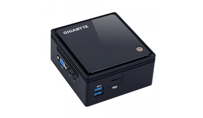 GIGABYTE GB-BACE-3160 PC/workstation barebone 0.69L sized PC Black J3160 1.6 GHz