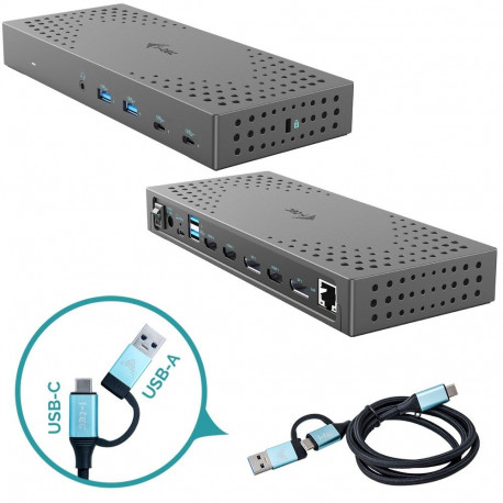 i-tec dokijaam Gen 2 USB 3.0 / USB-C / Thunderbolt, 3x 4K, Power Delivery 100W