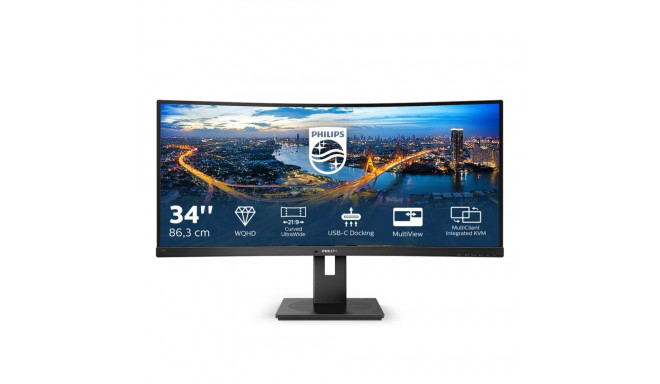 Philips B Line 346B1C/00 computer monitor 86.4 cm (34") 3440 x 1440 pixels Quad HD LCD Black