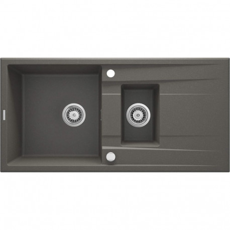 1.5-bowl granite sink with drainer