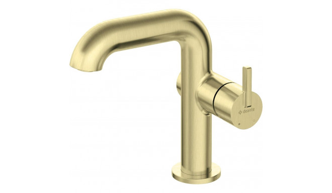 Basin mixer with rectangular spout