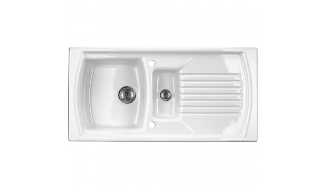 1,5-kausiline keraamiline valamu nõrutusosaga