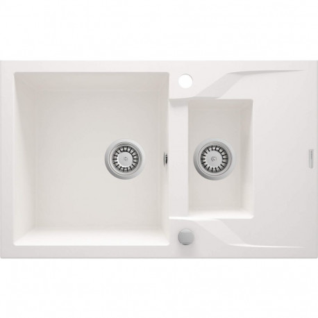 1.5-bowl granite sink with drainer