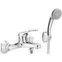 Wall-mounted bathtub mixer with shower set