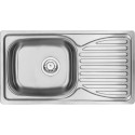 1-bowl steel sink with drainer