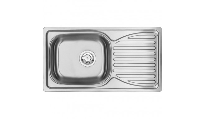 1-bowl steel sink with drainer