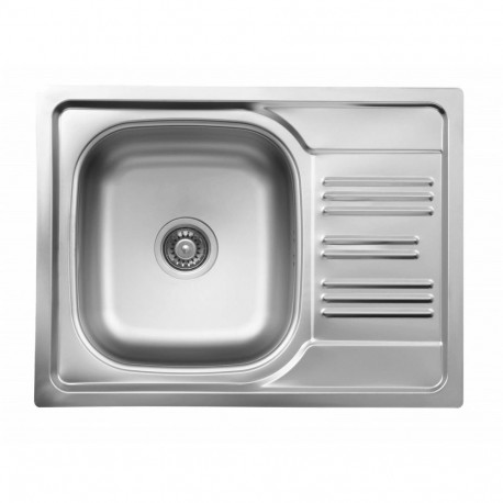 1-bowl steel sink with drainer