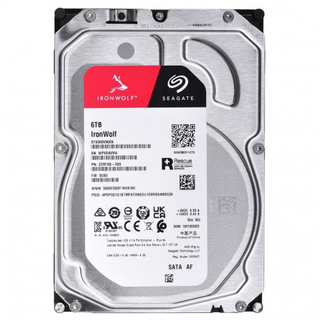 Seagate IronWolf internal hard drive 6 TB 256 MB 3.5" Serial ATA III (ST6000VN006)