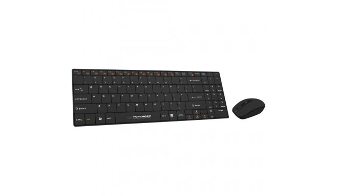 Wireless Keyboard - Esperanza Ek122k Qwerty Rf Black