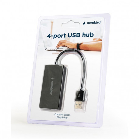 USB Hub - Gembird UHB-U2P4-04 4 Ports USB 2.0 Black