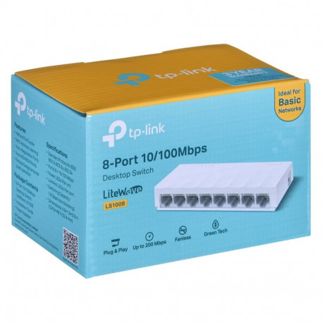 Networking Equipment - TP-LINK LS1008 8-Port 100Mbps Switch Energy-Efficient