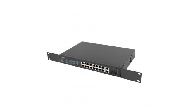 Network Switch - Lanberg 19" Poe+ 16x 100mb Combo Gigabit Ethernet Swi
