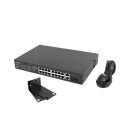 Network Switch - Lanberg 19" Poe+ 16x 100mb Combo Gigabit Ethernet Swi