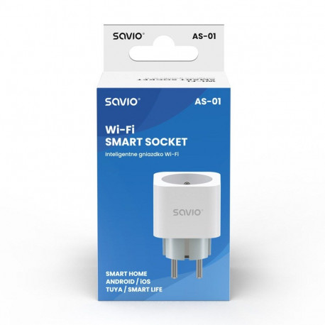 Smart Socket - Savio As-01 16a, White