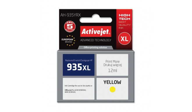 Ink Cartridge - Activejet Ah-935yrx 12ml Yellow