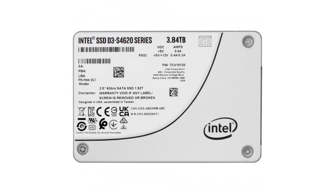 SSD Drive - Solidigm S4620 3.84TB SATA 2.5" 5 DWPD 35.1 PBW AES Encryption