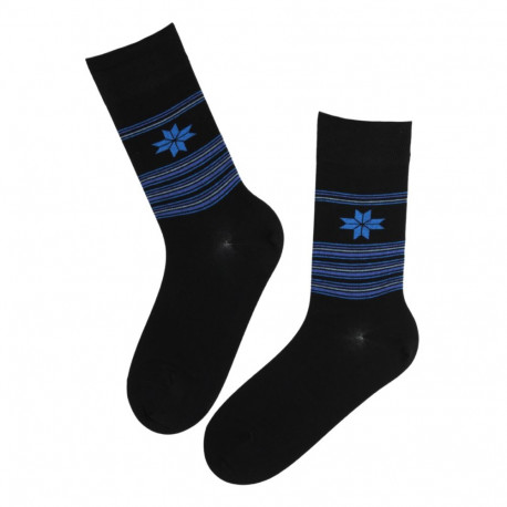 SOKISAHTEL EINAR rahvusliku mustriga puuvillased sokid 446