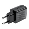 Acefast A86 mains charger 2x USB-A 12W - black