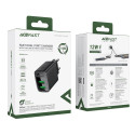 Acefast A86 mains charger 2x USB-A 12W - black