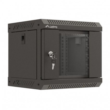 Wall-mounted installation rack cabinet 10 inches 4U 300x300 black