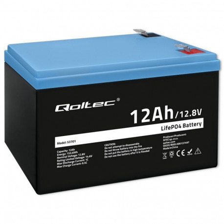 LiFePO battery 12.8V, 12Ah, 153.6Wh,BM
