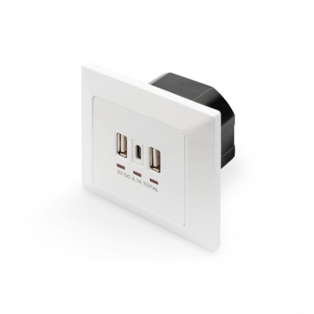 Digitus Socket with USB A & USB-C Ports flush mounted