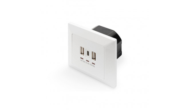Digitus  Socket with USB A & USB-C Ports  flush mounted