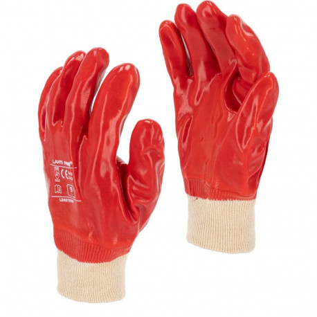 PVC kindad punased l240109p, 12 paari, "9", CE, lahti