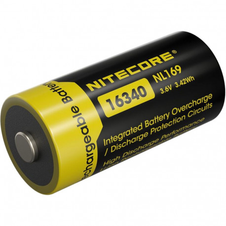 Nitecore battery RCR123A 16340 950mAh rechargeable