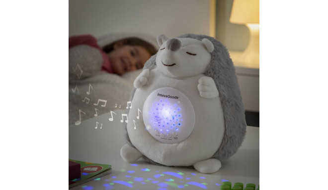 Hedgehog Soft Toy with White Noise and Nightlight Projector Spikey InnovaGoods