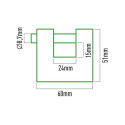 Võtmega tabalukk EDM Turva Messing (6 x 5,3 x 2,55 cm)