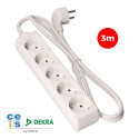 5-socket plugboard without power switch EDM Schuko (3 m)