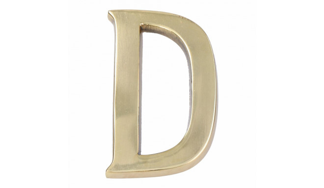 Letter EDM D Polished brass (10 cm)