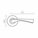 Handle with rosette EDM 707 Aluminium Ø 50 mm