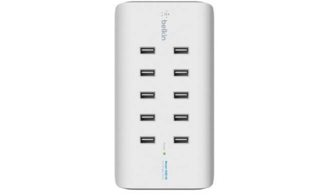 "Belkin 10-Port USB-Ladestation,120W, 2,4A pro Port, Weiß"