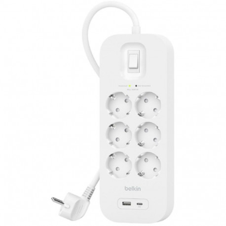 "Belkin Surge Plus Steckdosenleiste 6-Fach, 18W 2m Kabel"