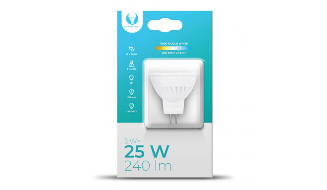  Forever Light LED lamp G4 MR11 3W 12V 6000K Ceramic