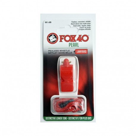 FOX 40 Pearl whistle + string 9703-0108 red
