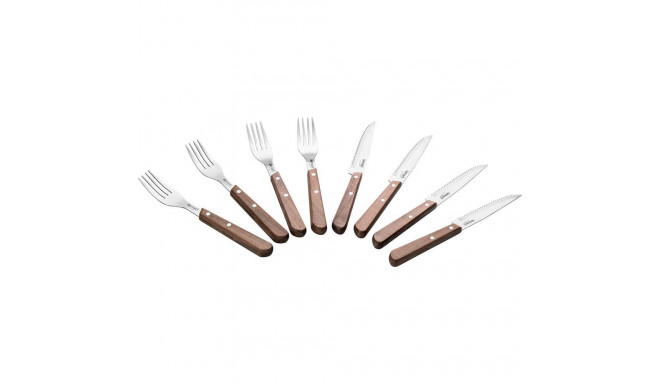 8-piece steak cutlery set Walnut Lamart