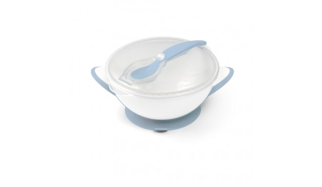 Baby suction bowl with spoon, blue, 1063/05