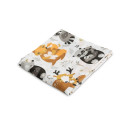 MUSLIN DIAPERS RACCOONS 70 X 80