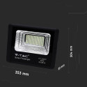 V-TAC 40W Black IP65 Solar LED Projector, Remote Control, Timer VT-200W 4000K 3100lm