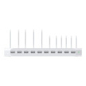 UNITEK Laadimisjaam 10X USB 2.4A 60W Valge